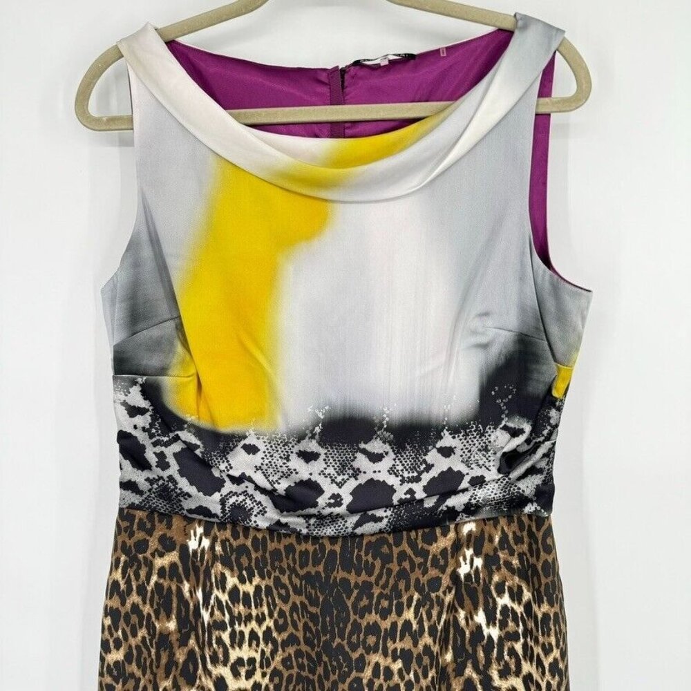 Tahari Multicolor Animal Print Dress